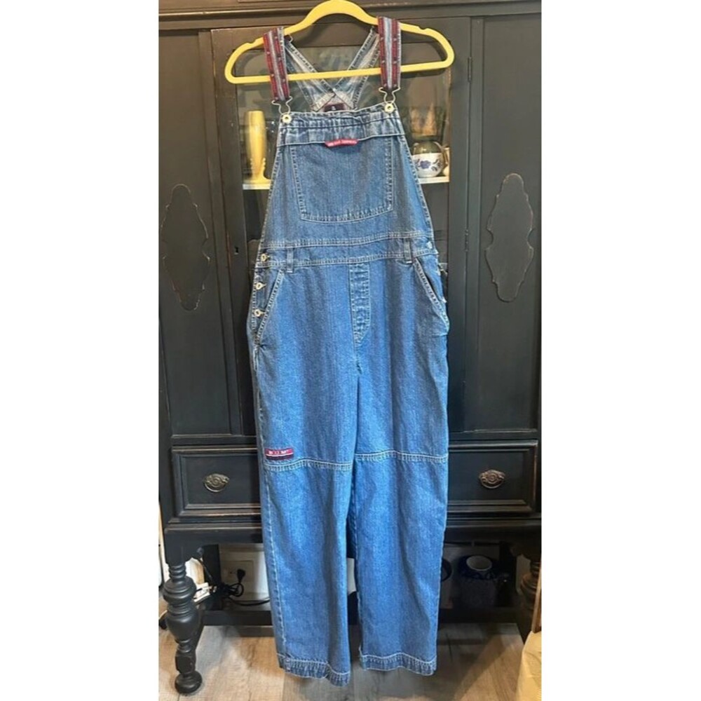 Vintage 90s BUM Equipment Overalls Blue Denim Carpenter Baggy Y2K Women’s Large